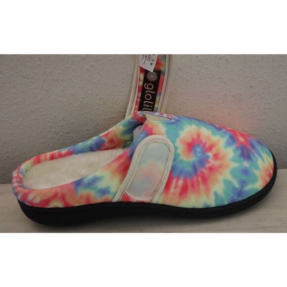 Glolily WMN Sz 9M Tie Dye Mia Faux Shearling Lined Indoor/Outdoor Comfy Slippers - Picture 6 of 15
